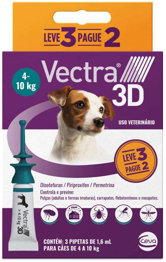 Antipulgas e Carrapatos Ceva Vectra 3D para Cães