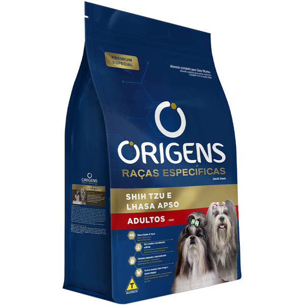 Ração Seca Origens Premium Especial Raças Específicas para Cães Adultos das Raças Shih Tzu e Lhasa Apso