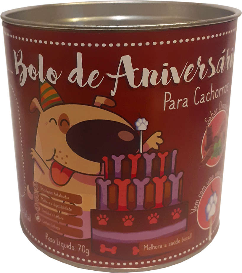 Bolo Padaria Pet para Cães Sabor Chocolate 