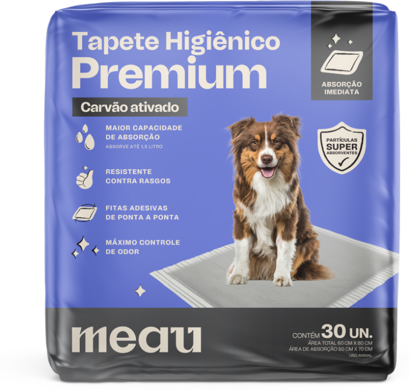Tapete Higiênico Meau Premium com Carvão Ativado para Cães 