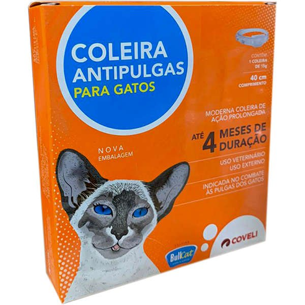 Caixa de Coveli, a melhor coleira antipulgas para gatos