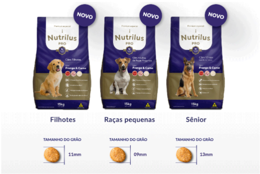 Nutrilus - tamanho dos grãos