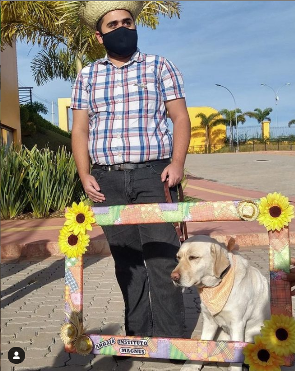 Murilo e Baduska - cão-guia