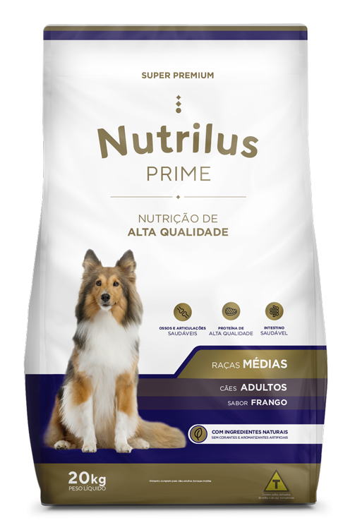 ração nutrilus prime para cães de raças médias