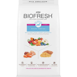 pacote de ração biofresh para cães