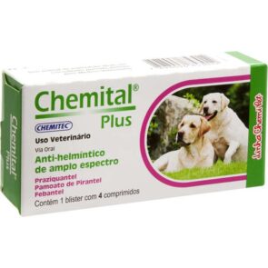 caixa de chemital vermífugo para caes