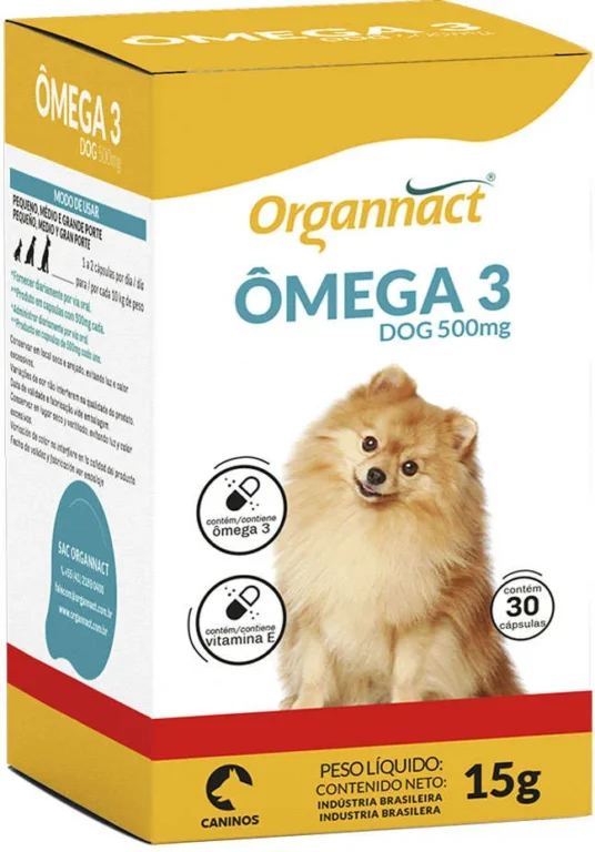 Suplemento Vitamínico Organnact Ômega 3 Dog 500