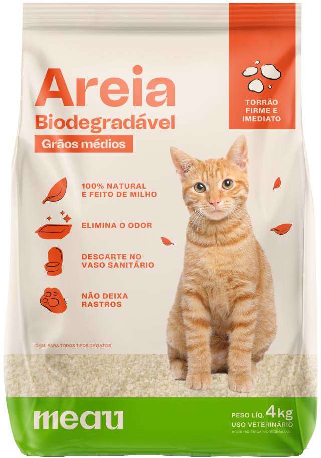 Areia Biodegradável Meau.