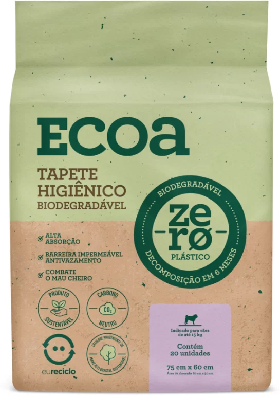 Tapete Higiênico Biodegradável Ecoa para Cães