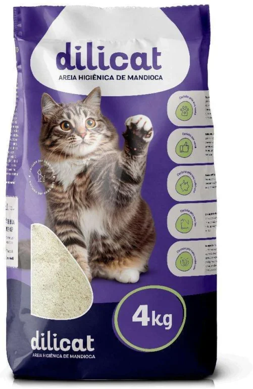 Areia de Mandioca Dilicat Biodegradável 
