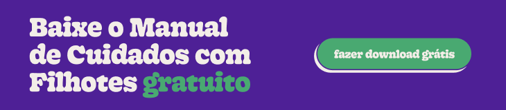 Banner manual de cuidados com filhotes.