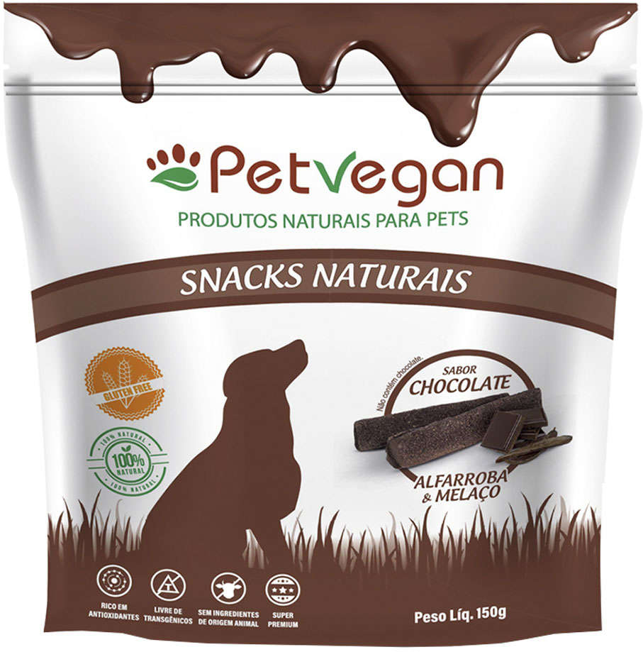 Petisco PetVegan para Cães Adultos Sabor Chocolate