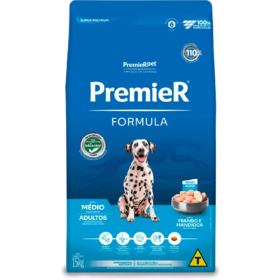 Ração Premier Pet Formula Frango Cães Adultos Raças Médias
