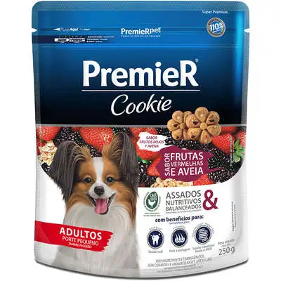 Biscoito PremieR Cookie para Cães Adultos Porte Pequeno Sabor Frutas Vermelhas
