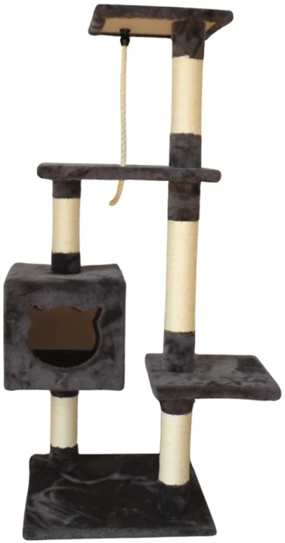 Brinquedo Arranhador Torre Chalesco 3 Andares com Toca 
