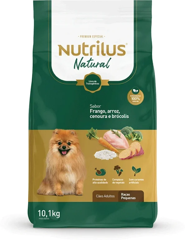 Ração Seca Nutrilus Natural Frango e Arroz para Cães Adultos Raças Pequenas